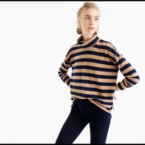 J. Crew Loose Fit Striped Turtleneck